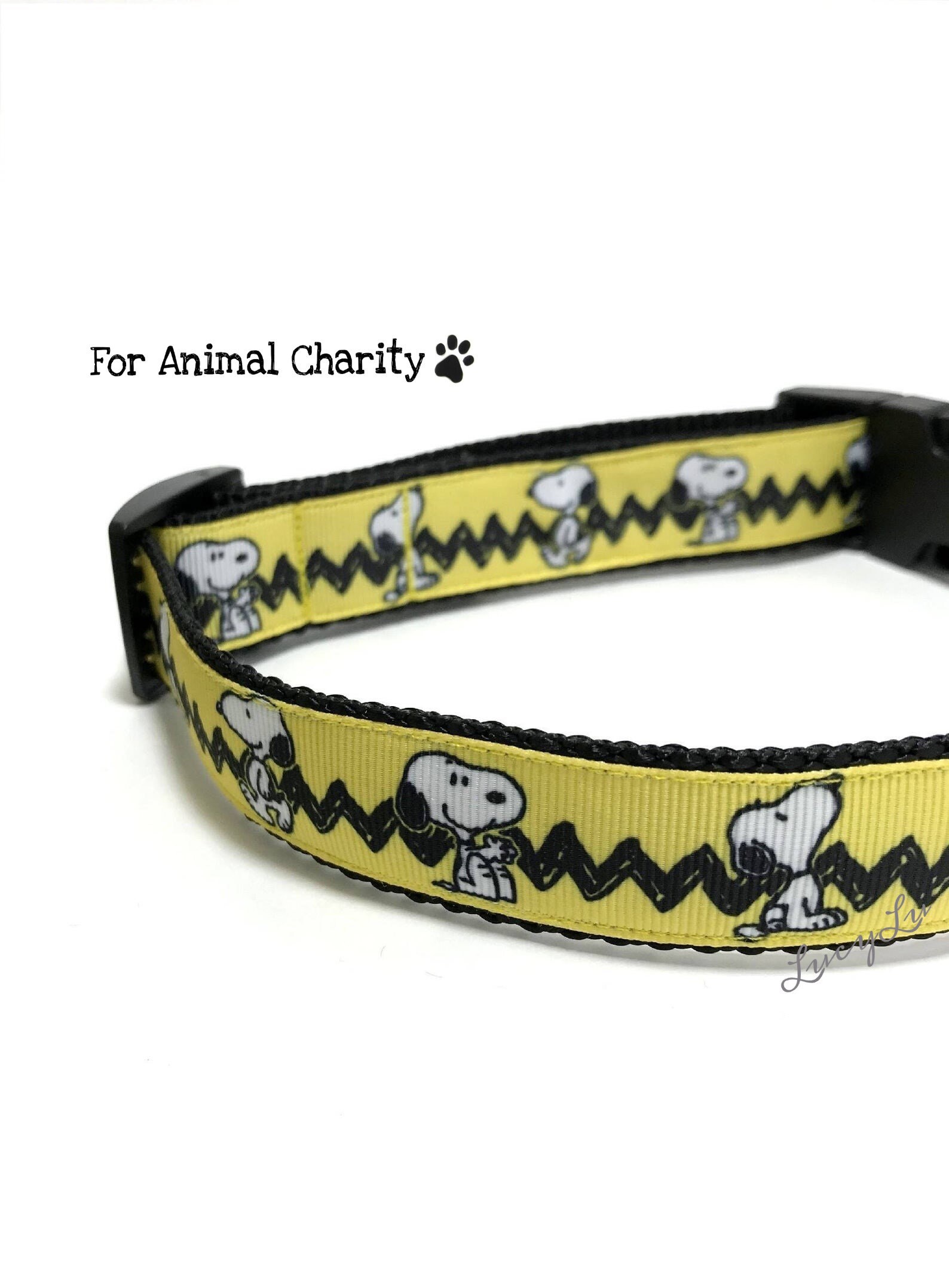 peanuts dog collar
