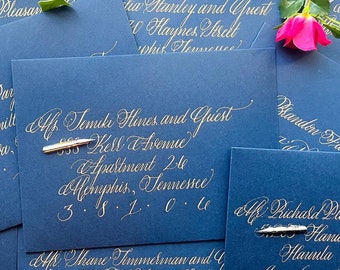 Traditional Script // Custom Envelope Calligraphy Addressing // for Wedding, Engagement, Announcement // Hand Lettered Envelope