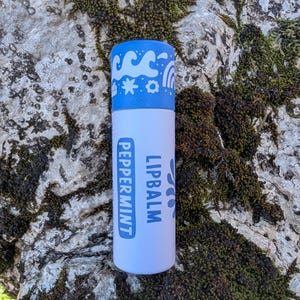 Plastic free - Bee's wax - Peppermint - Lip Balm - Kauai Made - hand poured - Wedding favor - Party favor - sustainable products - 3 pack