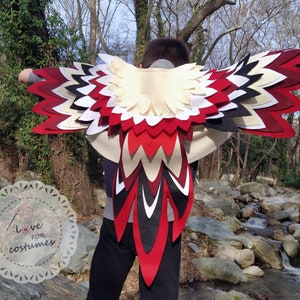 Woodpecker Bird Wings and hat/ Carnival bird Adult Kids Toddler Costume/ bird cape / Angry Birds Plumage/ Cape Bird Wings Tail/ Rio Pedro