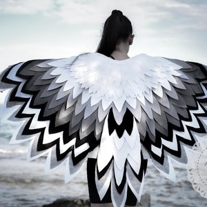 Snowy owl wings costume, snowy owl wings cape, wings halloween, birthday party snowy owl, toddler pretend dress up, snowy owl baby shower
