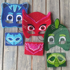 DHL, PJ masks, Catboy Owlette Gekko mask and cockade, pj masks mask, pj masks thematic party, pj masks Haloween