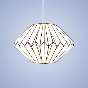 Lampada origami "guscio" di carta