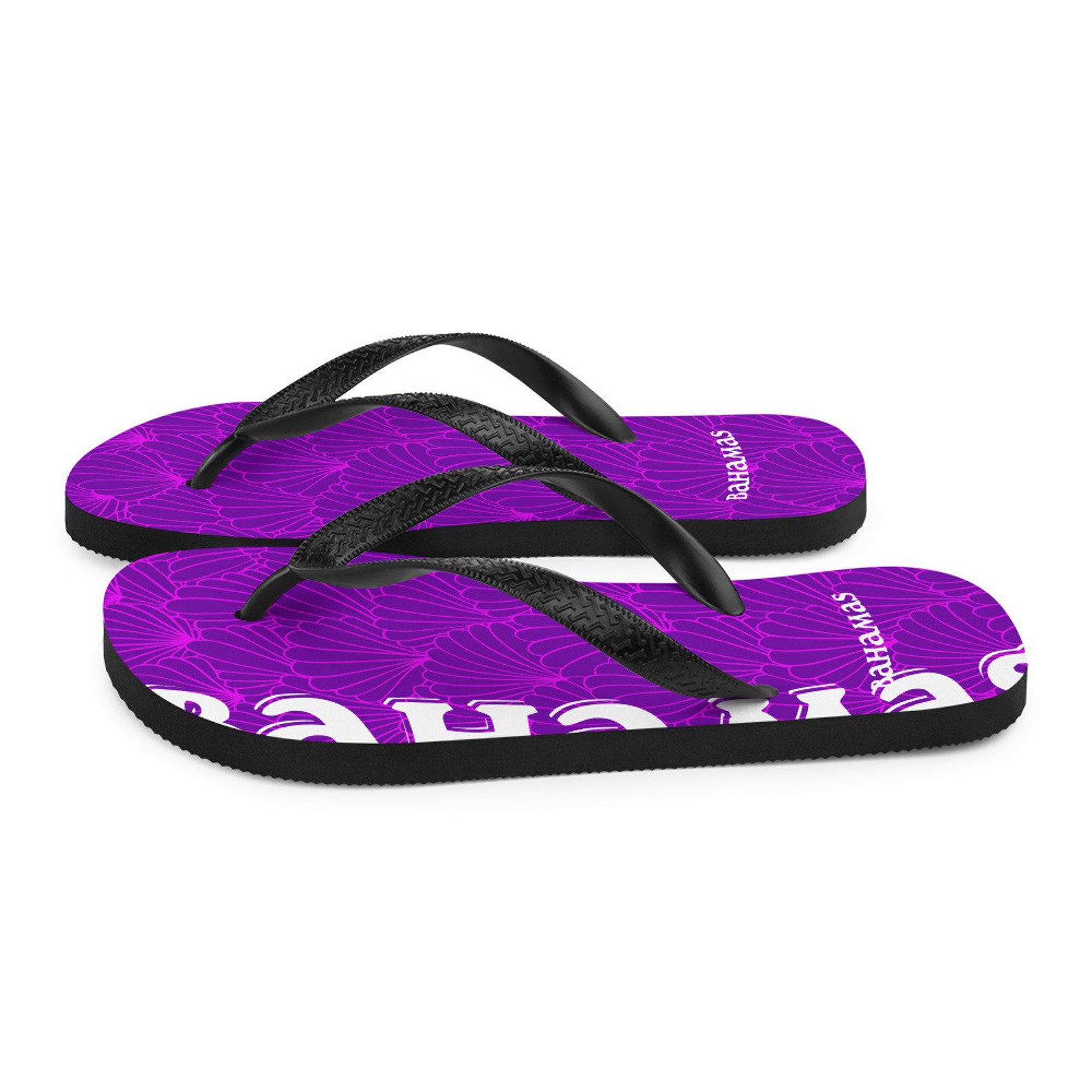 Bahamas Slippers Shell Souvenir Shelling Travel Vacation Etsy UK