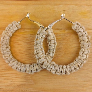 Macramé Hoop Earrings