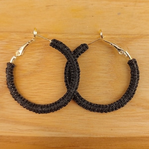 Macramé Hoop Earrings