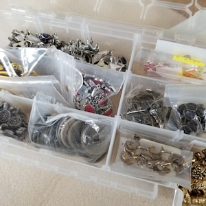 Large Lot of Charms, Plastic Case Full of Assorted Lot of Charms for Jewellery Making, Huge Charm Lot, Enamelled Charms, Inspiration Charms