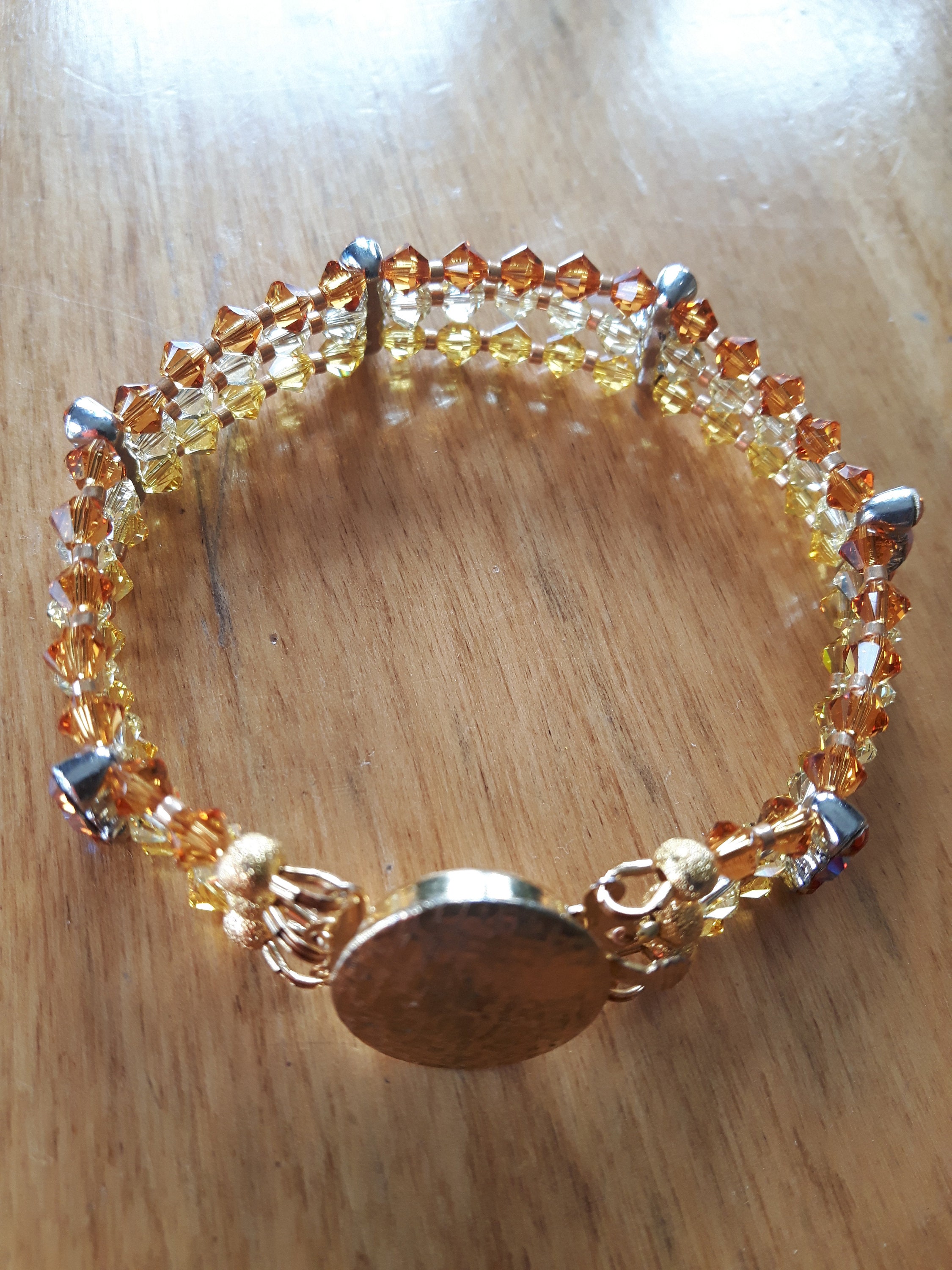 Swarovski elements triple crystal row bracelet deals