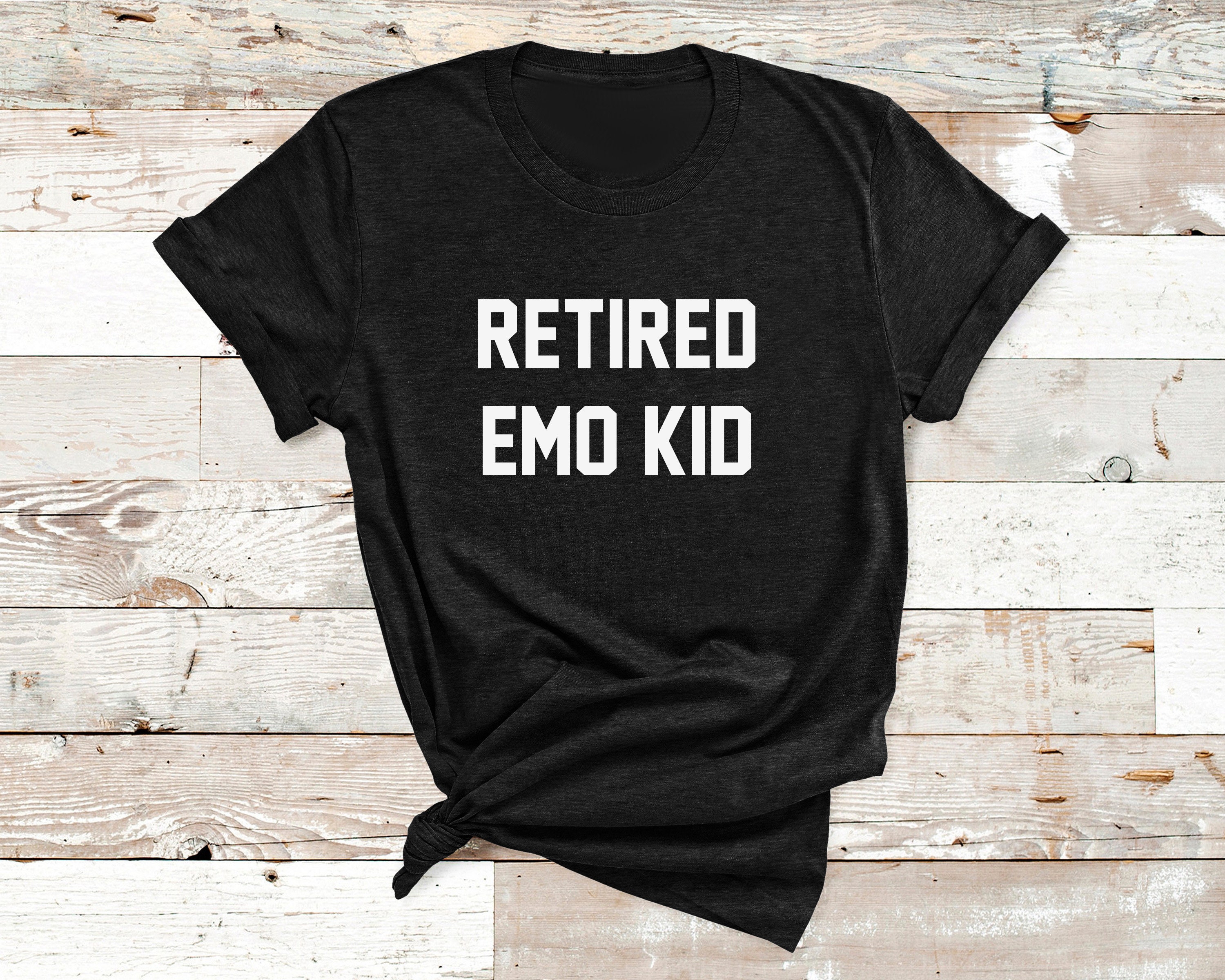 Retired Emo Kid Black Is My Happy Color T Shirt Unisex Adult Etsy New Zealand