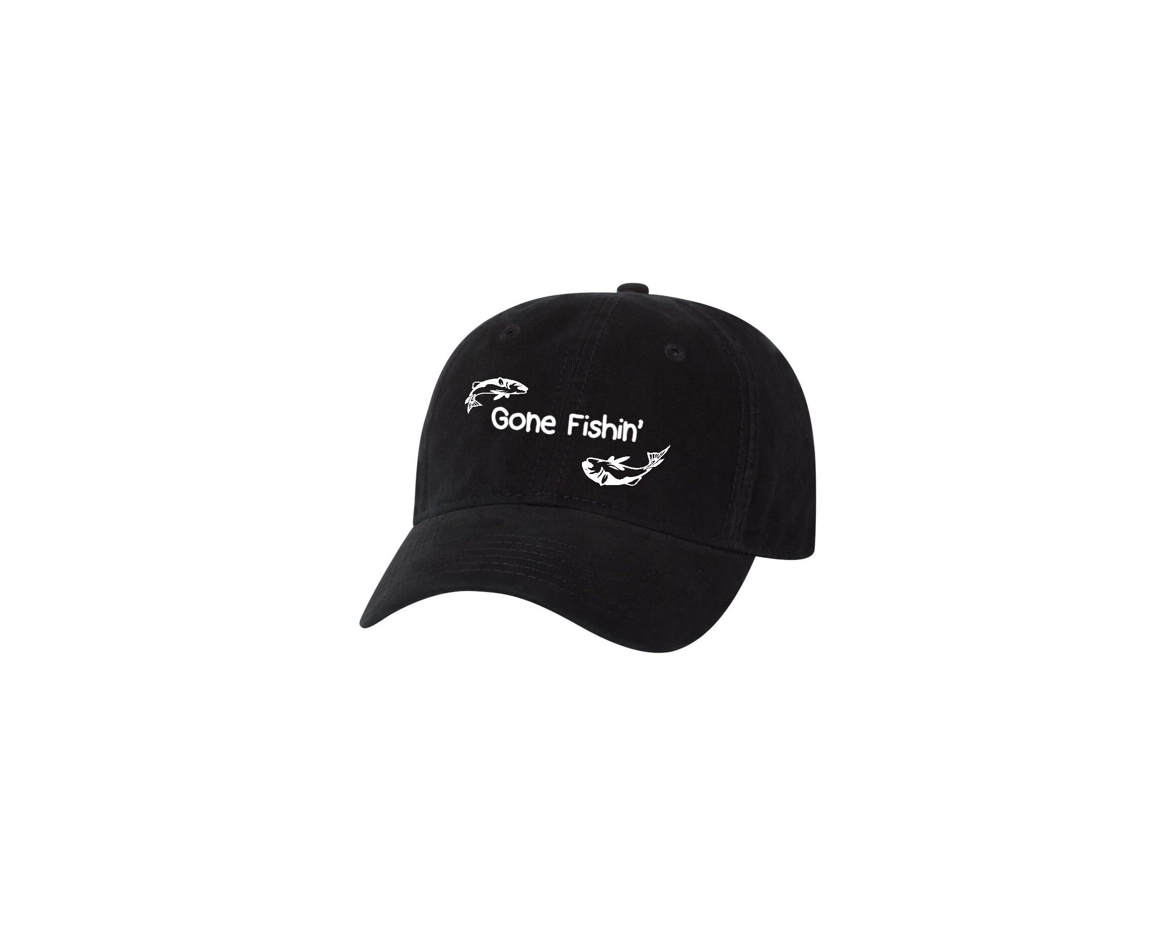 Gone Fishin Dad Hat Baseball Cap Trout 