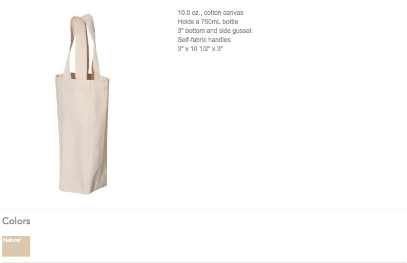 Custom Wine Single Bottle Tote Bag Canvas Double Print Your Text or Logo Make it your Own school event personalized graphic Christmas Gift