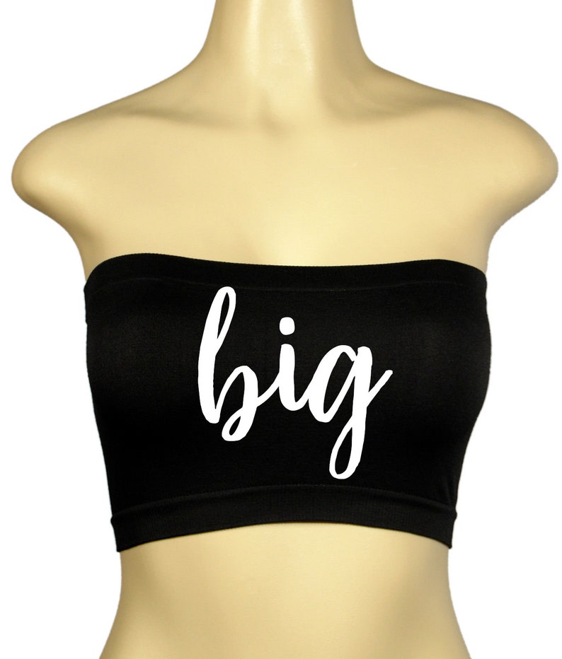 Family Big Little G Big Sister Sorority Women/'s Bandeau Tube Top Spandex Sister Strapless Greek Life College Company SRAT University