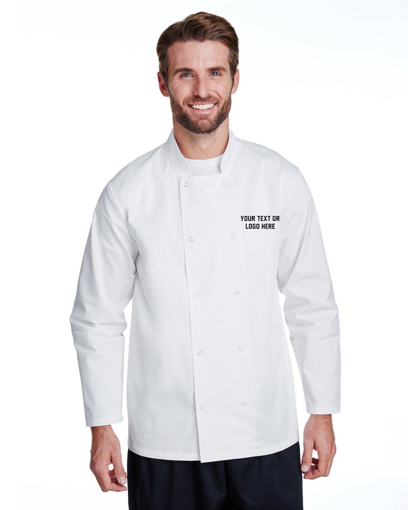 Custom Chef's Jacket Coat Chef Cook Your Text Logo. Etsy