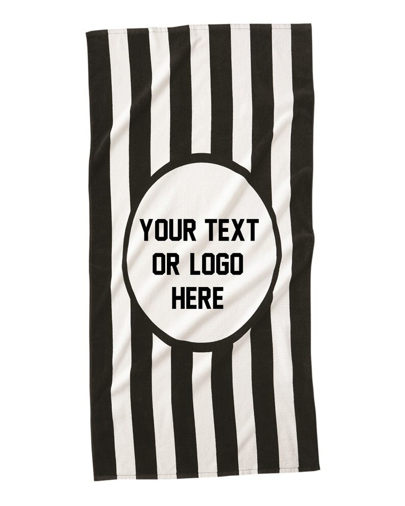 Custom Beach Towel Pool Monogram custom text Custom Logo Etsy