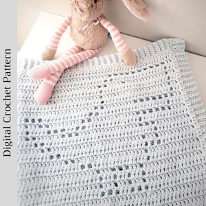 Crochet Dinosaur Blanket Pattern, Filet Crochet T-Rex PDF, Baby Boy Blanket, Baby Shower Gift, Quick Easy Pattern image 3