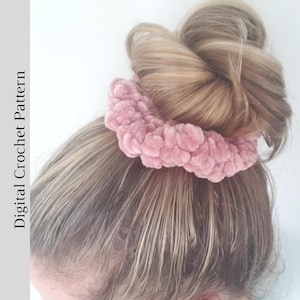 Velvet Scrunchie/ Crochet Pattern/Hair Tie/Market/Craft Fair