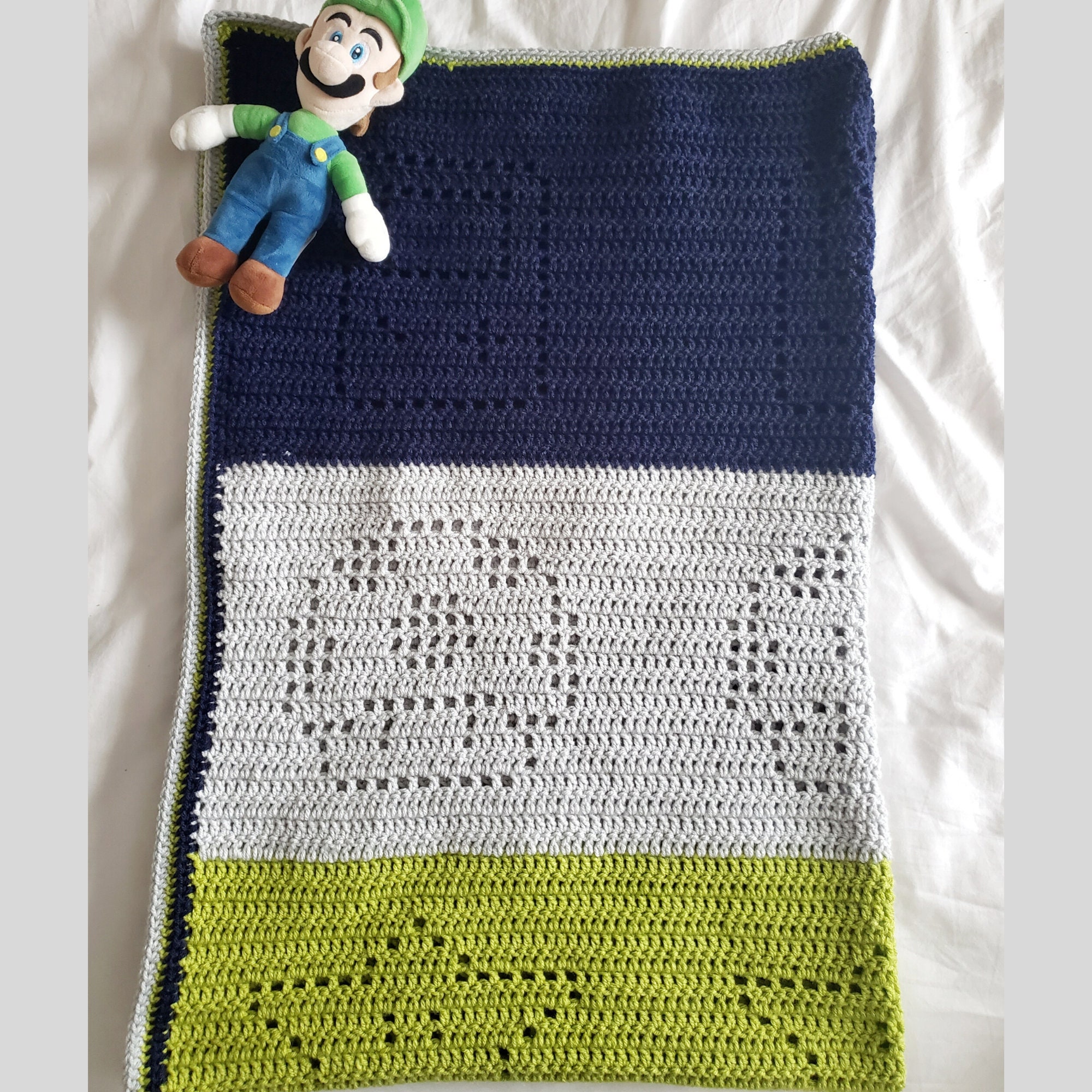 Crochet Gamer Blanket Pattern Video Game Filet Crochet Etsy