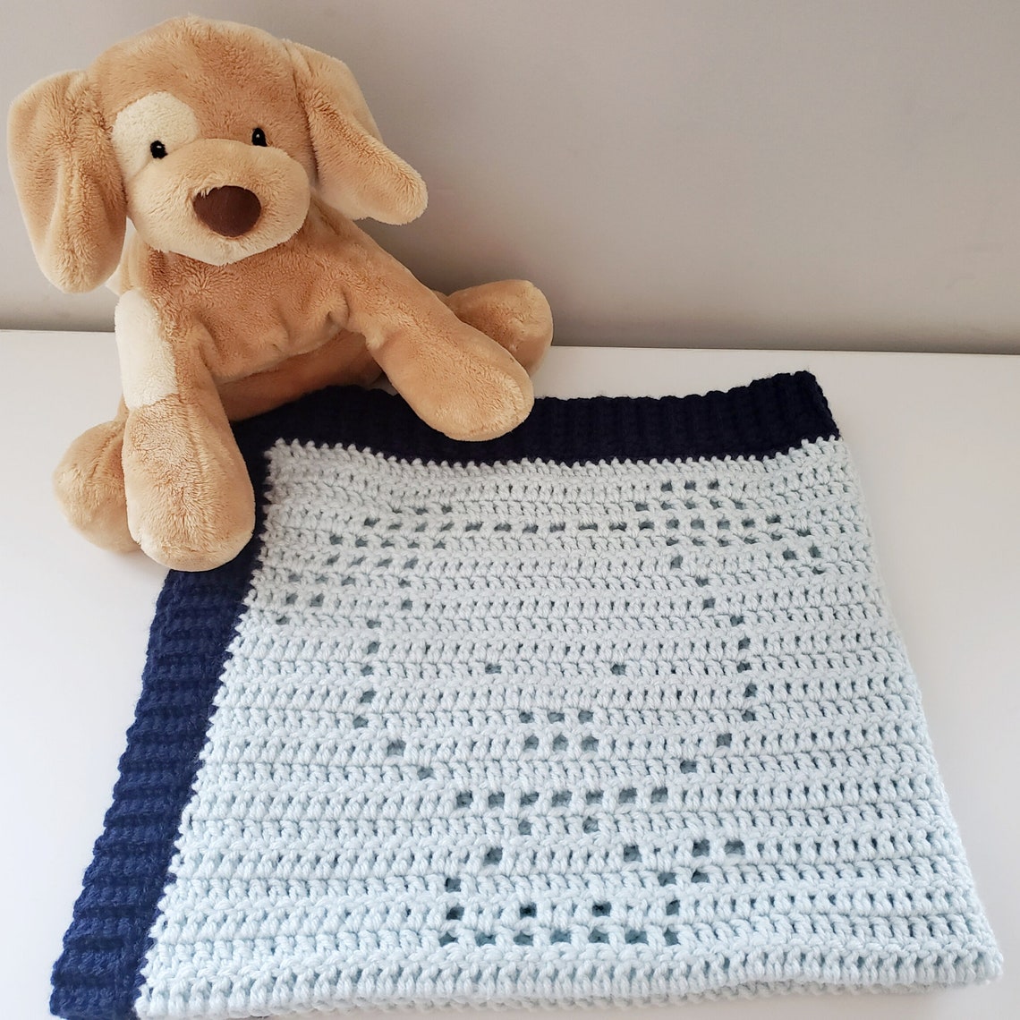 Puppy Dog Crochet Blanket Pattern Doggy Filet Crochet PDF Etsy