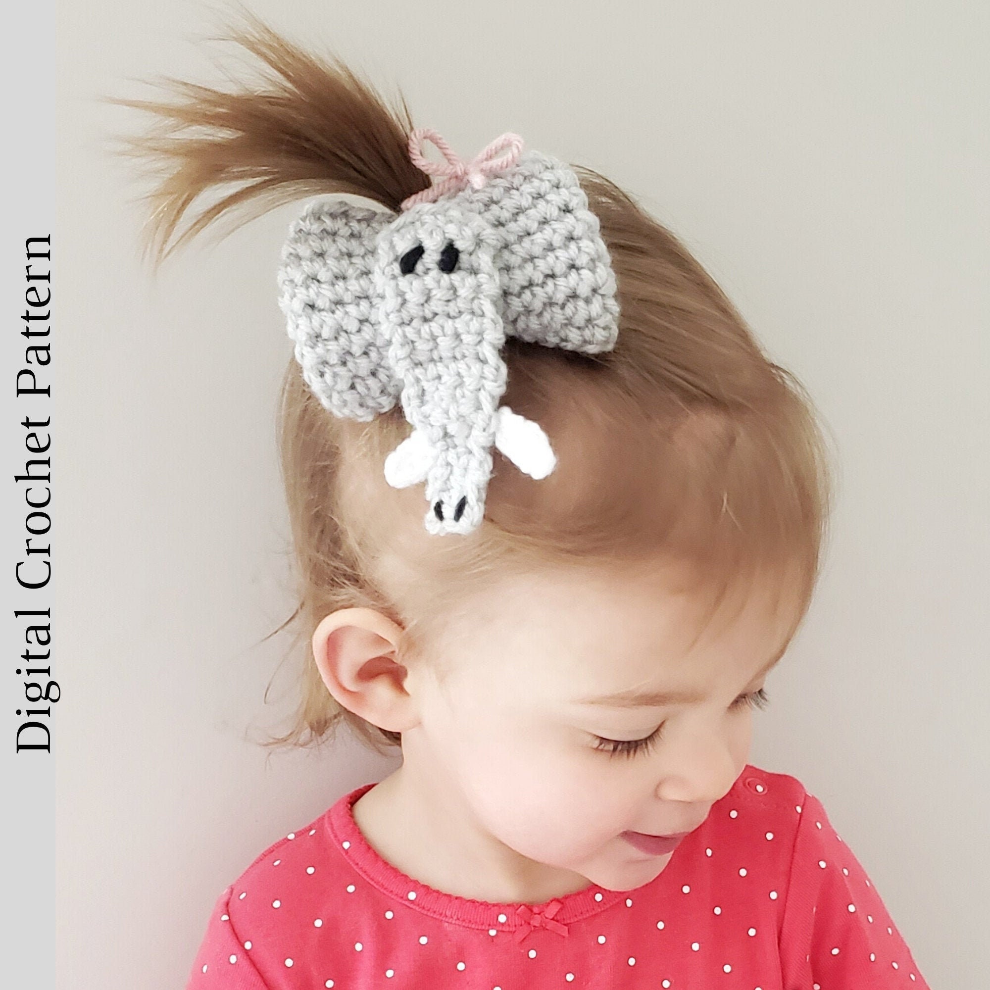 40 Elephant Crochet Patterns for Amigurumi, Plushies, Loveys, and Nursery Decor 1 Elephant Crochet Bow