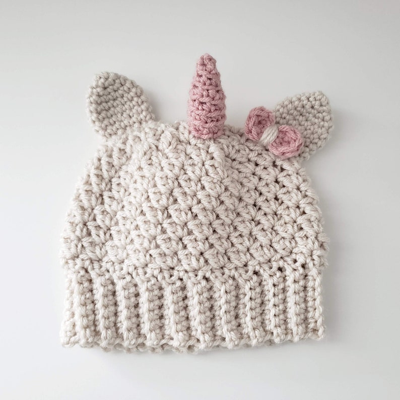 Unicorn Beanie Crochet Pattern, Unicorn Hat PDF, Crochet Hat Pattern, Unicorn Hat Pattern, Baby Girl Crochet Hat, Girl Crochet Pattern image 3