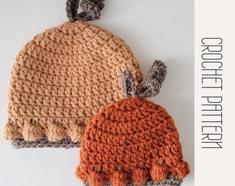 Patrón de sombrero de calabaza de ganchillo, gorro de calabaza para bebé, sombrero para prematuros, crochet de otoño para recién nacidos, patrones de crochet de NICU