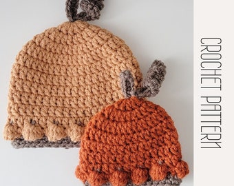 Crochet Pumpkin Hat Pattern, Baby Pumpkin Beanie, Preemie Hat, Fall Crochet for Newborns, NICU crochet patterns