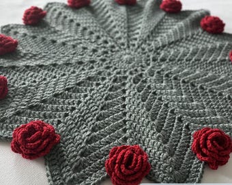 Patrón de manta de flores a crochet en PDF / Manta Flor Eterna / Manta Ramo / Manta Floral