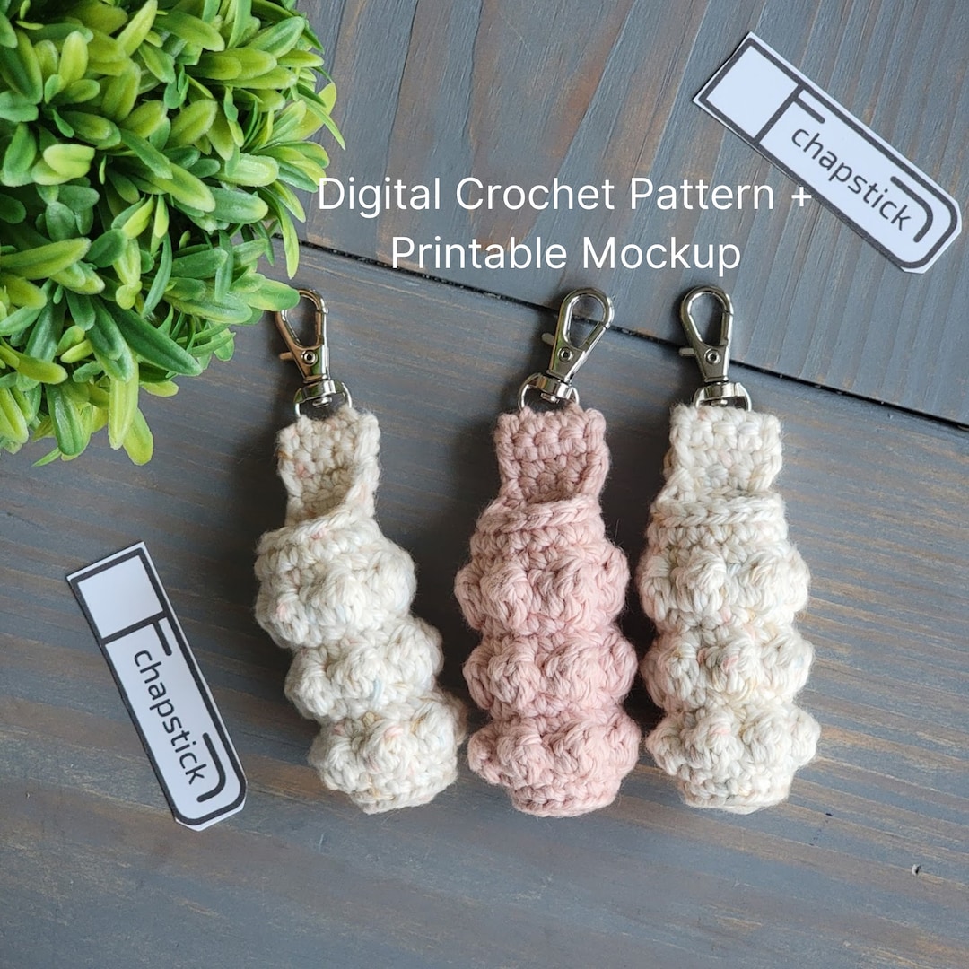 Chapstick Cozy Crochet Pattern, Lipstick Holder Keychain, Crochet
