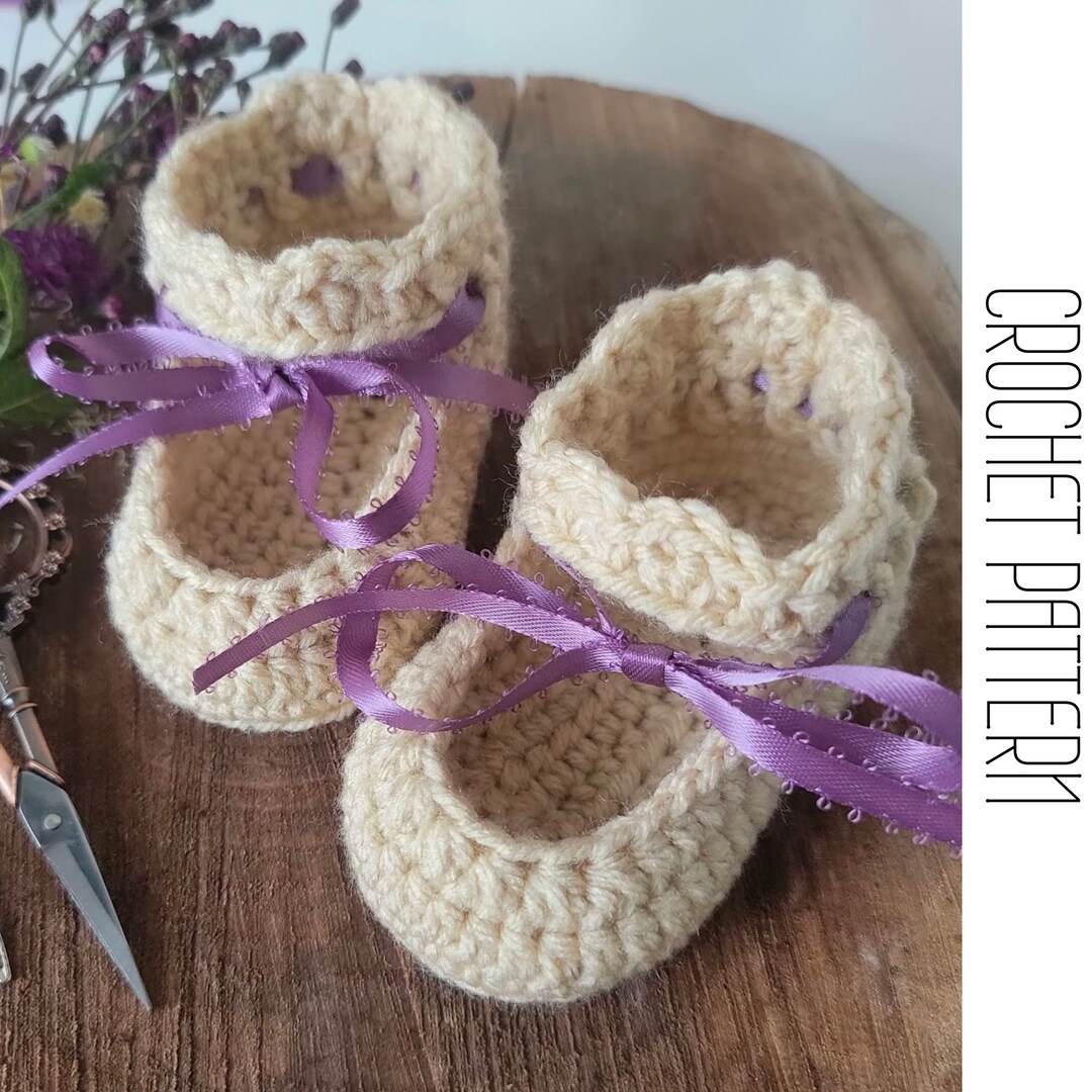 Crochet Baby Booties, Mary Jane Crochet Pattern, PDF Download, Crochet