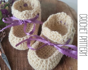 Patucos de bebé a crochet, Patrón de crochet Mary Jane, Descargar PDF, Ganchillo para recién nacido, Zapatos para bebé, Vintage moderno, Regalo para bebé, Video tutorial