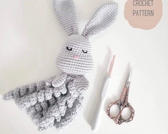 Hippity Hop, el conejito de la UCIN, patrón de amigurumi de ganchillo escrito en inglés, regalo para prematuros, PDF del pulpo de la UCIN, videotutorial