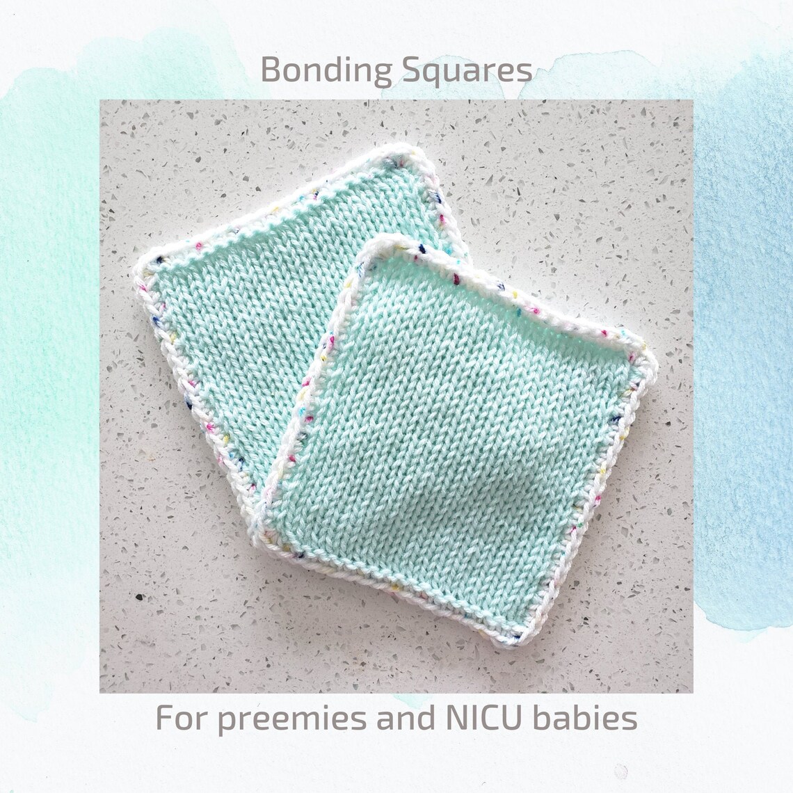 Knit Bonding Squares Preemie Gift Present for NICU Parents Etsy