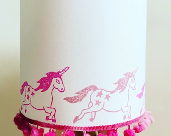 Pom Pom Unicorn Lampshade