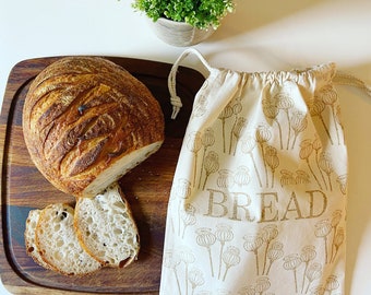 Reusable Poppy Bread Bag