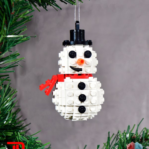 Snowman Christmas Ornament kit - 100% authentic new LEGO® bricks