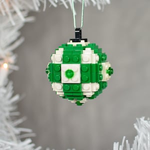 Christmas Globe Ball Ornament kit, green - 100% authentic new LEGO® bricks