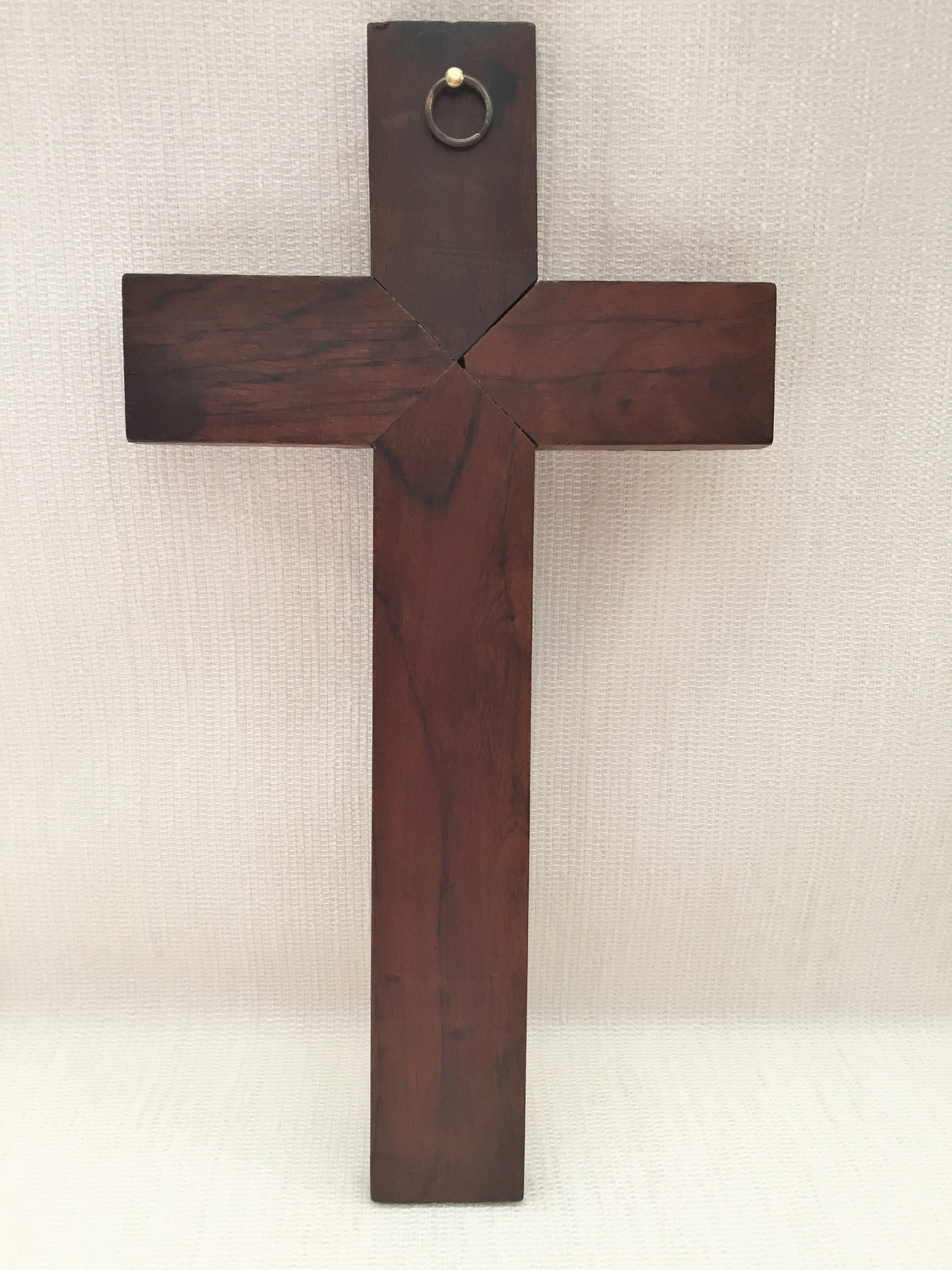 Old Object Of Worship Old Crucifix Door Christ Wood Rosewood Made in