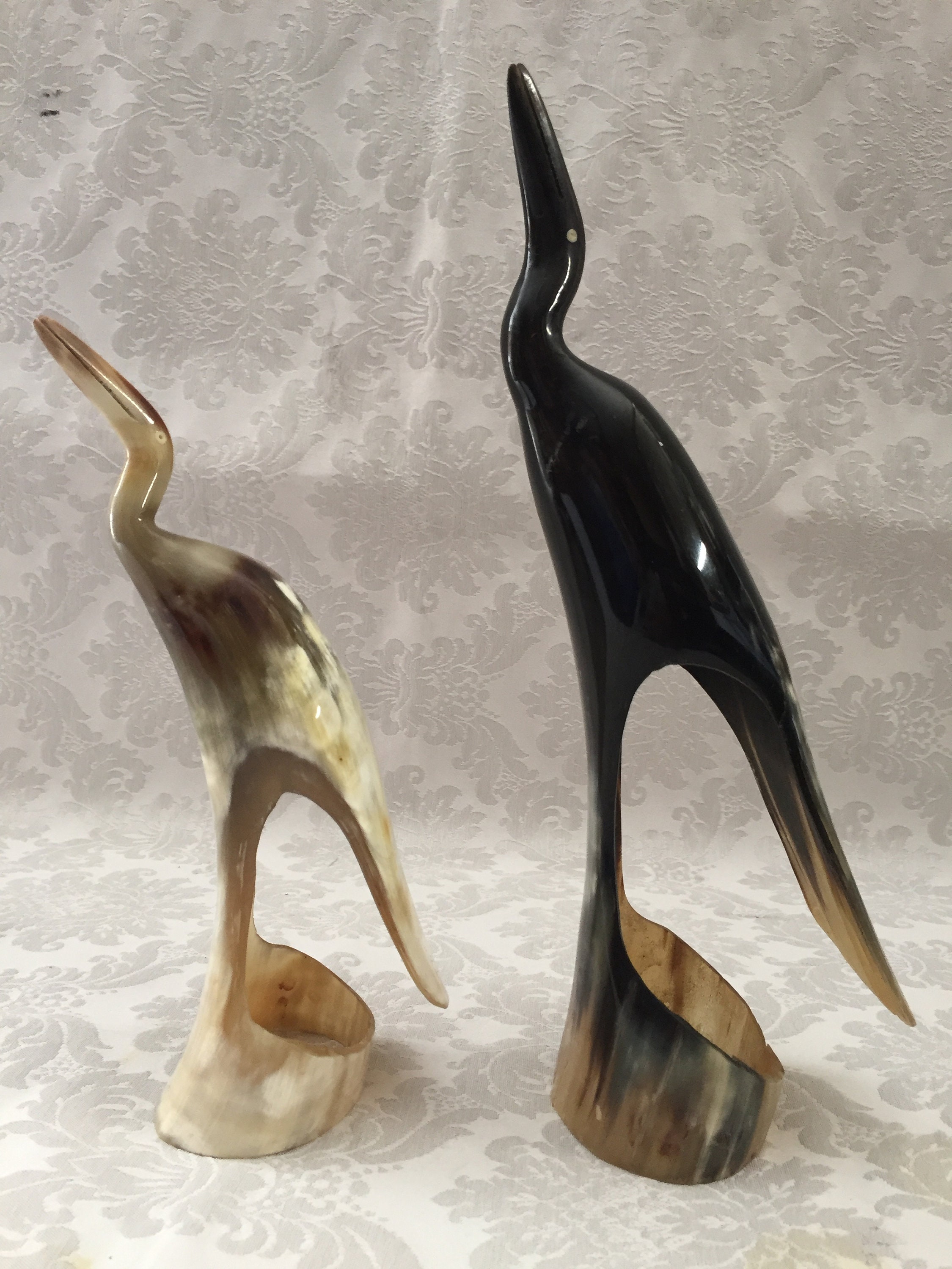 Quelle Age A Swan En 2021 Folk Art Design Pair of Sculpture Birds in Buffalo Horn/zebu - Etsy Denmark