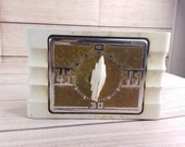 Vintage Art Deco Kitchen Timer White Stove Clock