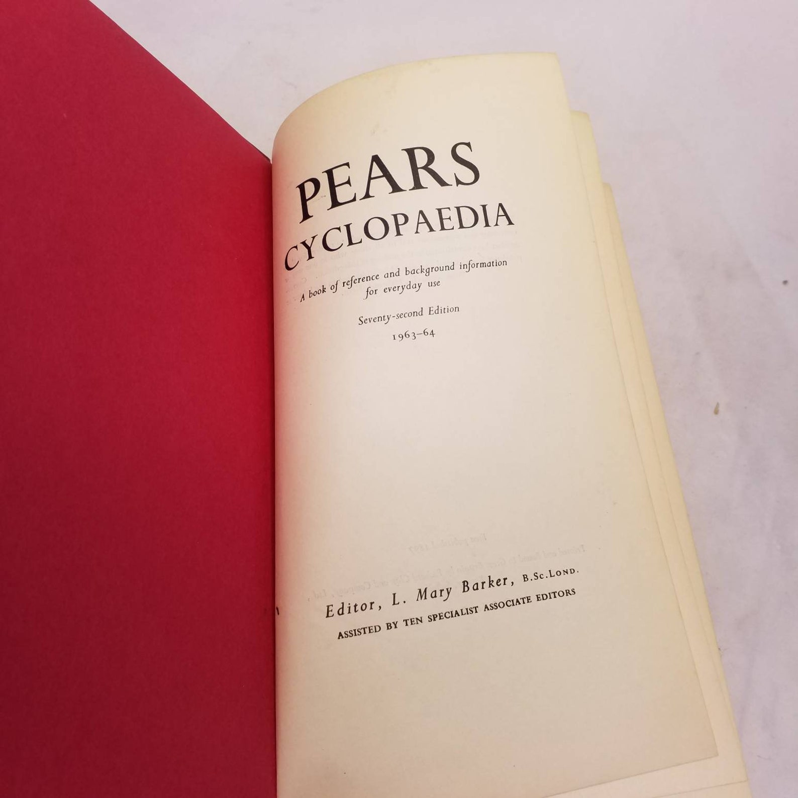 Pears Cyclopaedia 72nd Edition Pelham Books Ltd 1963 Etsy