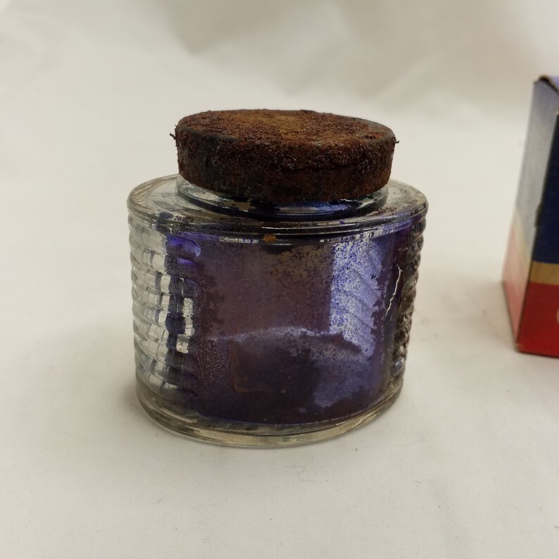 Vintage Carter's American Blue Ink Glass Bottle and Etsy