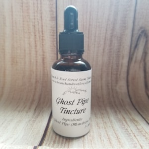 Ghost Pipe Tincture, Monotropa Uniflora, Indian Pipe, Double Extracted, 1 ounce