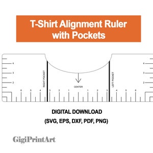 Download Tshirt Ruler Svg T Shirt Alignment Tool Dxf Shirt Placement Etsy