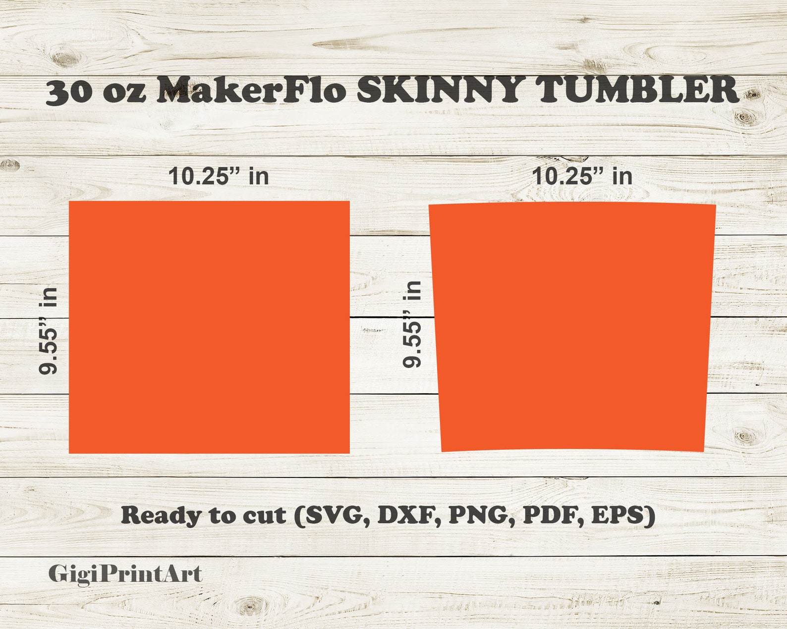 Makerflo 30 oz Template Skinny Tumbler SVG