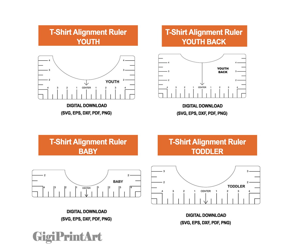 Download Tshirt Ruler SVG Bundel T-shirt Alignment Tool DXF Shirt ...