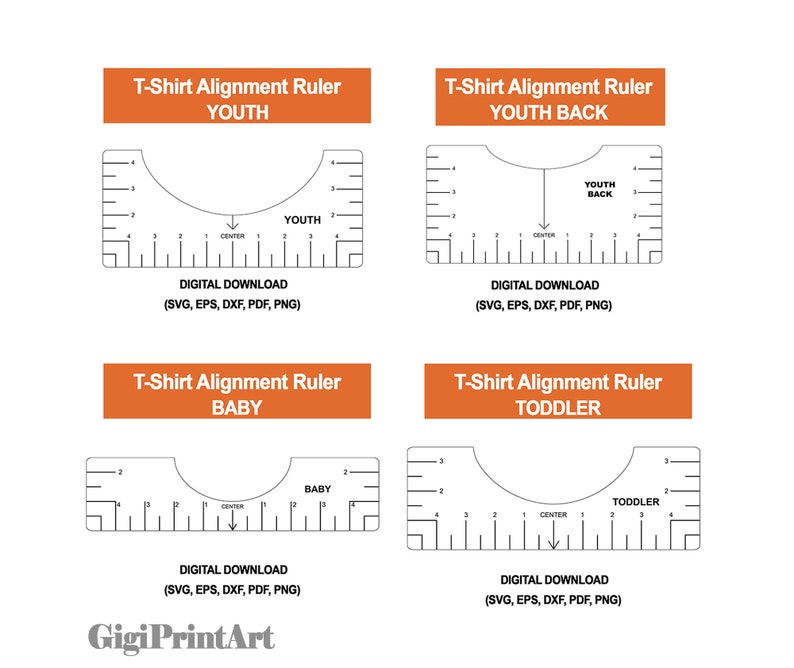 Download Tshirt Ruler SVG Bundle T-shirt Alignment Tool DXF Shirt | Etsy