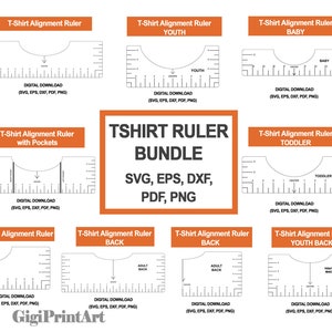 Download Tshirt Ruler Svg T Shirt Alignment Tool Dxf Shirt Placement Etsy