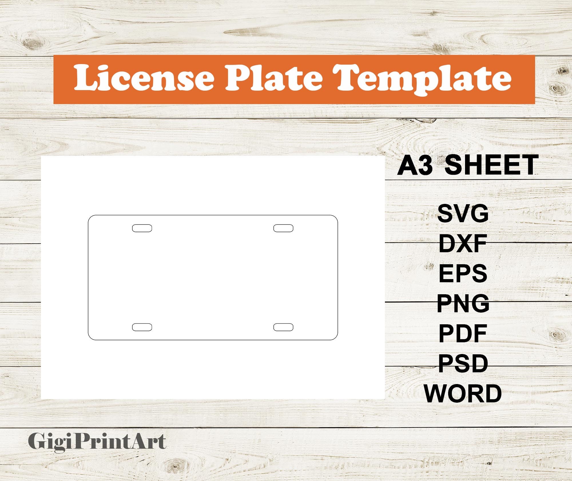 Car dealership blank printable temporary license plate template Car dealership blank printable temporary license plate template