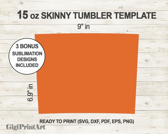 Download 15oz Skinny Tumbler Template Svg Tapered Sublimation Or Etsy