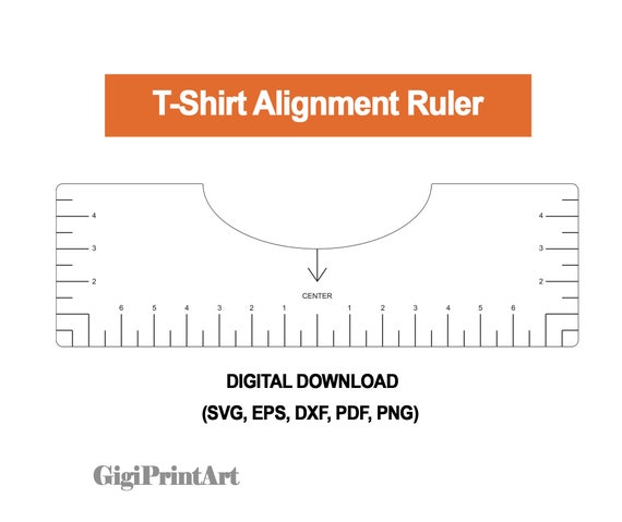 Download Tshirt Ruler Svg T Shirt Alignment Tool Dxf Shirt Placement Etsy